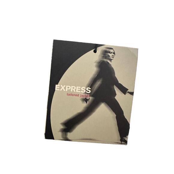 Express Tailored Blazer Jacket, Fully Lined, Charcoal Gray, Women's size 2, NWT - Picture 5 of 6